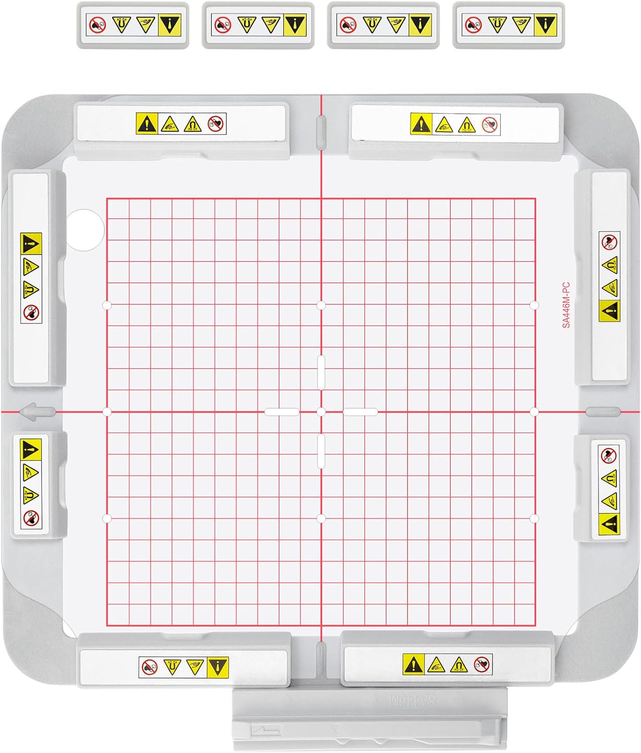 MagnaHoop Magnetic Hoop for Brother Quattro 6000D 6700D Innovis NV6700D 6750D VQ2400 XE1 XJ1 and Babylock Solaris Destiny Ellisimor, Metal Magnet Embroidery Machine Sash Frame (8x8-SA446MK)