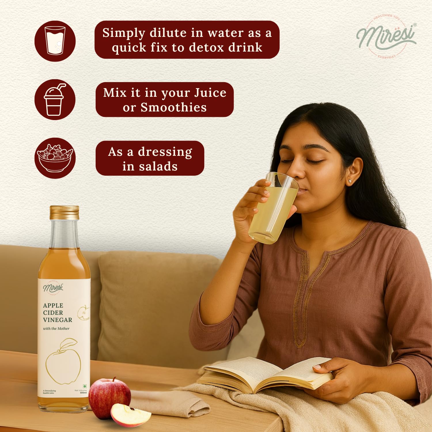 Buy Now Miresi Apples Cider Vinegar With Mother (500 Ml) | Apple Cid... 6 Buy Now Miresi Apples Cider Vinegar With Mother (500 Ml) | Apple Cid...