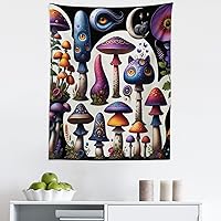 Vista 150 de Ambesonne Tapiz de isla tropical, olas del océano en la playa de Seychelles al atardecer horizonte, decoración de tela para colgar en la pared