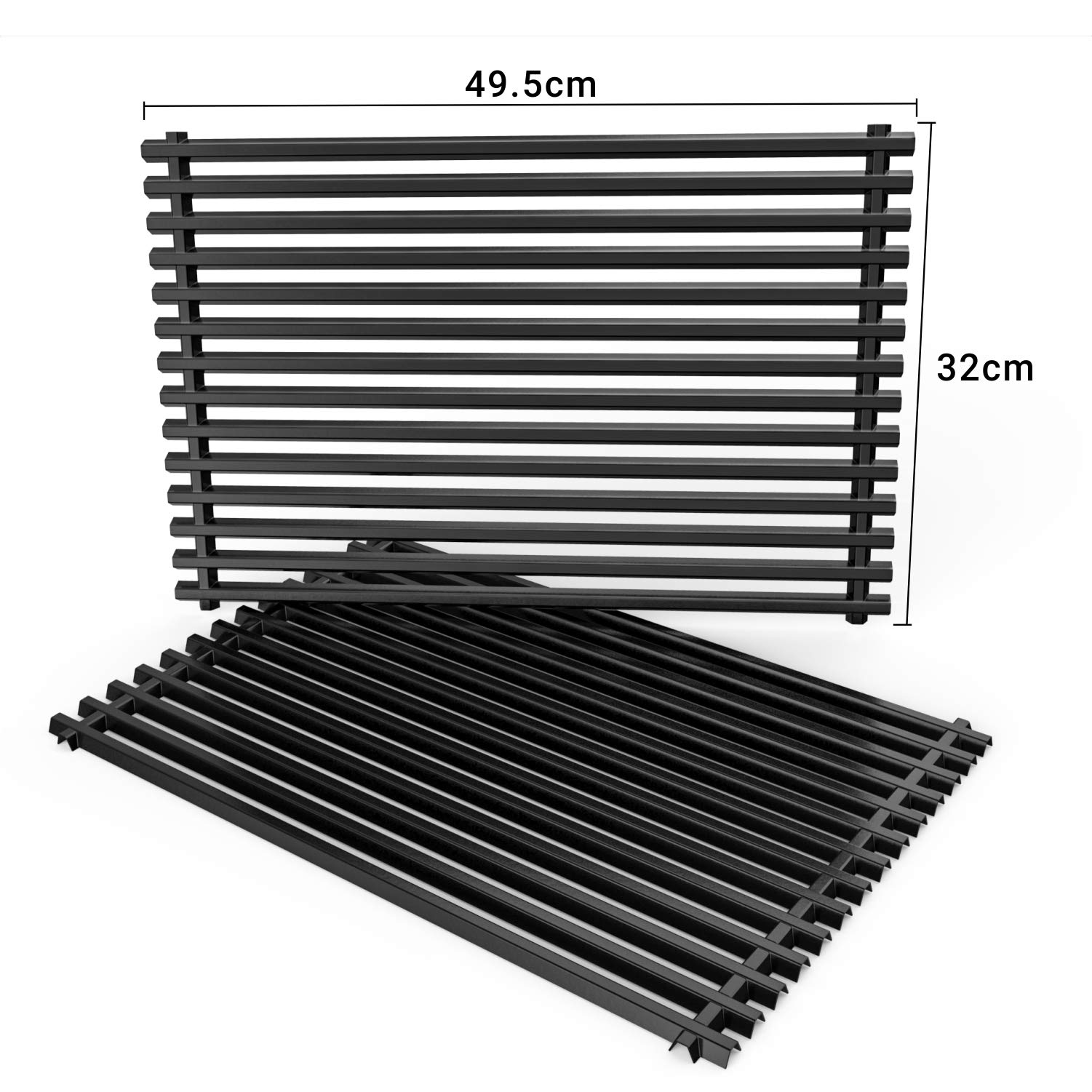 onlyfire Griglia Smaltata in Porcellana per Weber Genesis E/S/SP 310 320 330 Gasgrill (2007-2016), Griglia di Cottura per Weber 7528, 49,5 x 32 cm