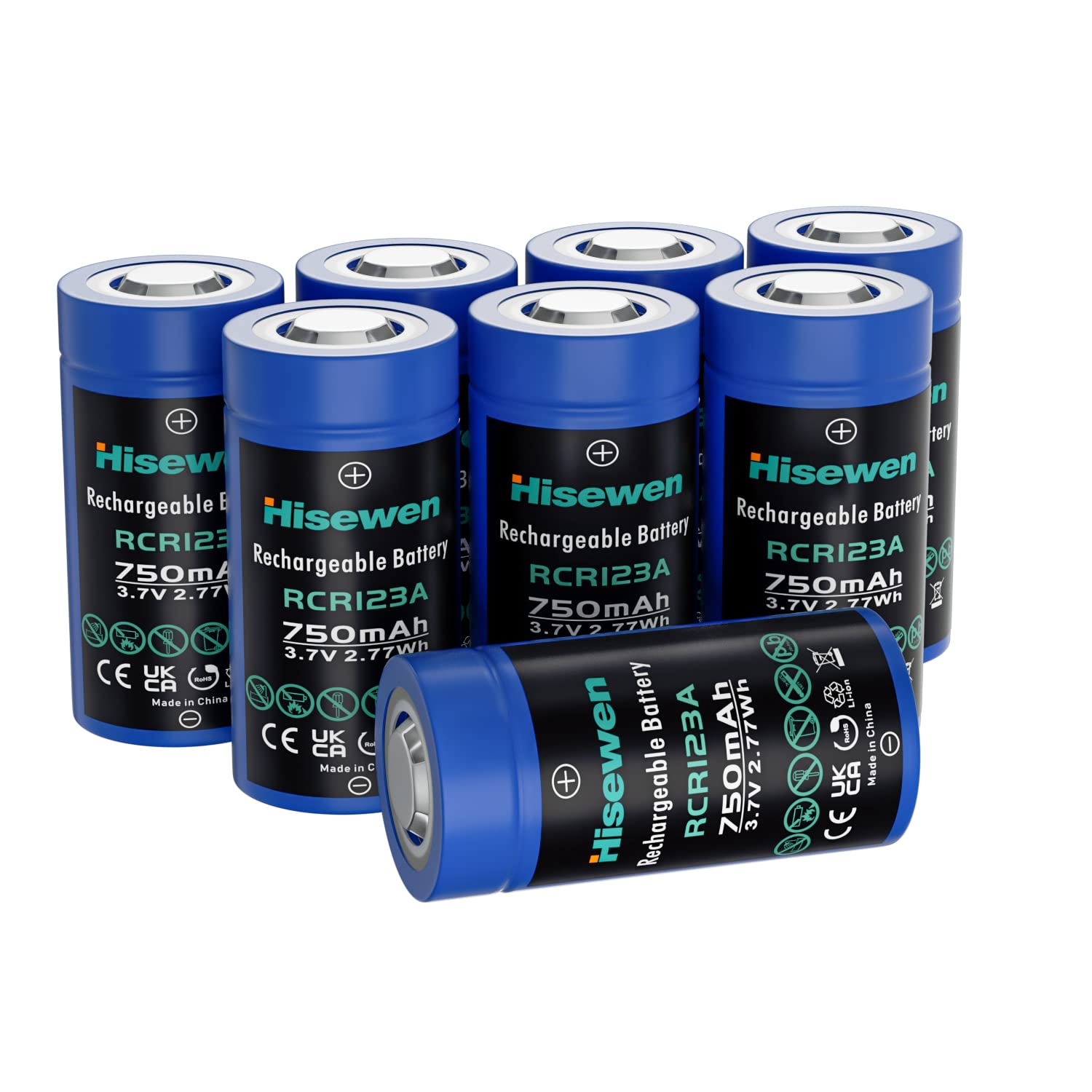 Batteries Aa JESSY 8 Pack CR123A Lithium Batteries, 3.7V F Rechargeable ...