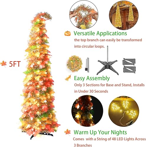 Miniatura 3 de Decoración de otoño, árbol de otoño, gran decoración de otoño para porche del hogar, decoración de porche de otoño, decoraciones de Acción