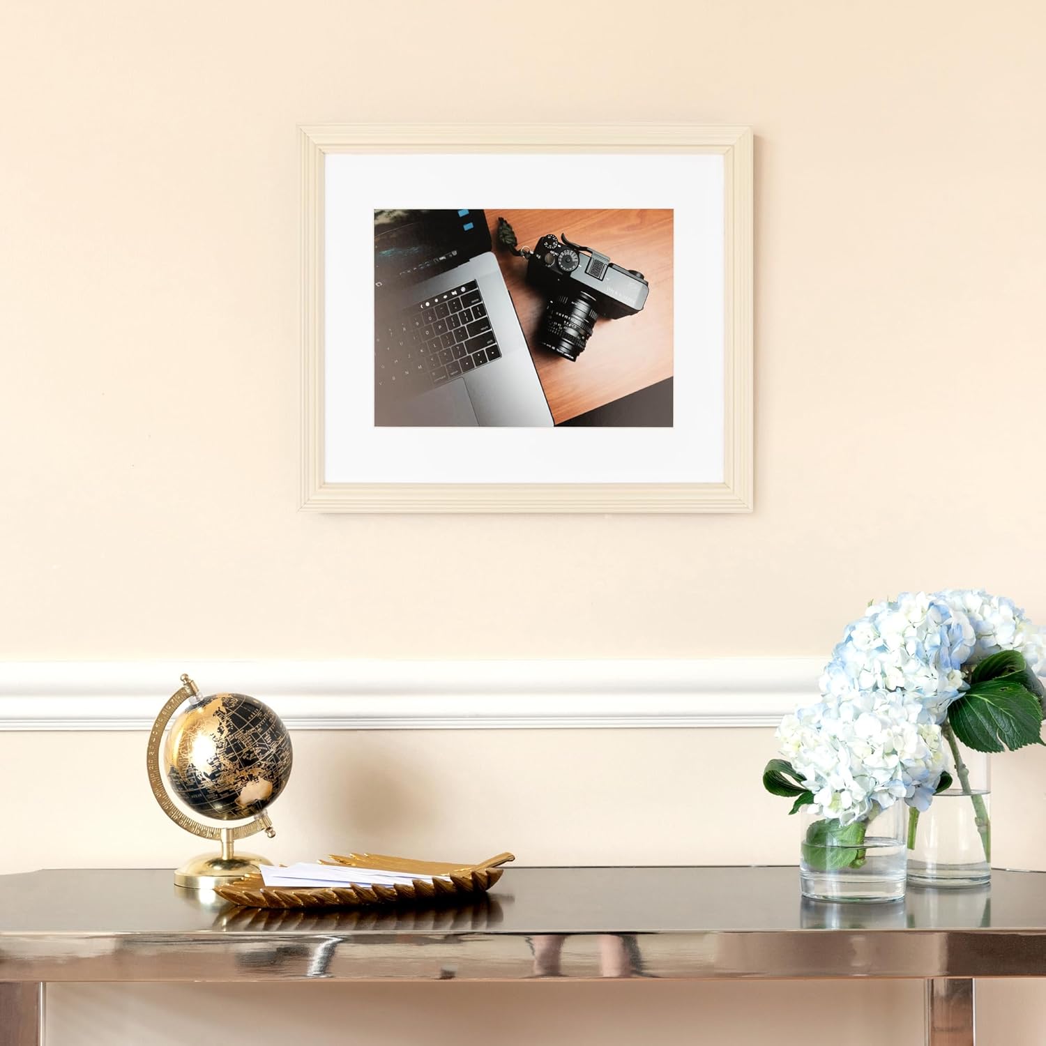 ArtToFrames 13x13 Inch White Picture Frame, This 1" Custom Wood Poster Frame is Off White, for Your Art or Photos - Comes with Regular Glass, 2WOM80801-WHT-13x13