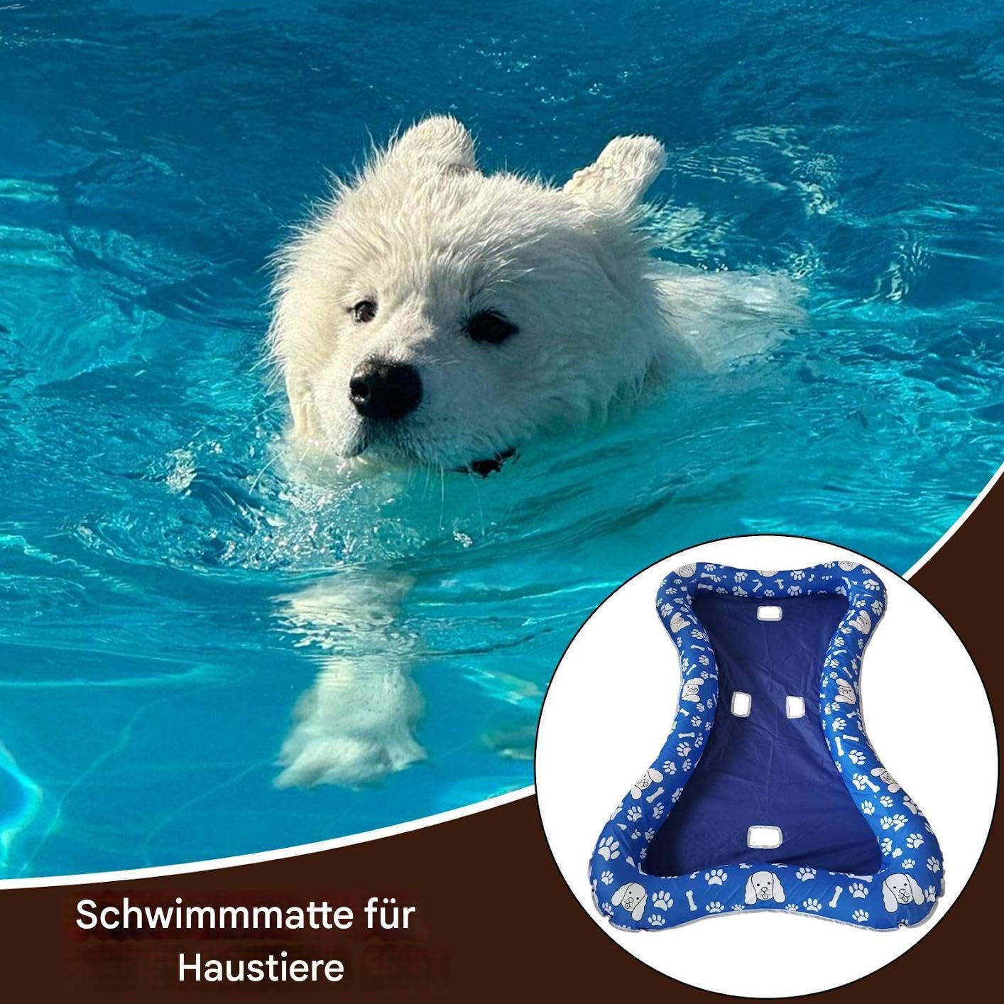 Colchoneta Flotante Para Perros Piscina Flotador Portátil Para Mascotas | Alfombra Agua Balsa Juegos Animales Exterior Lago Playa Río