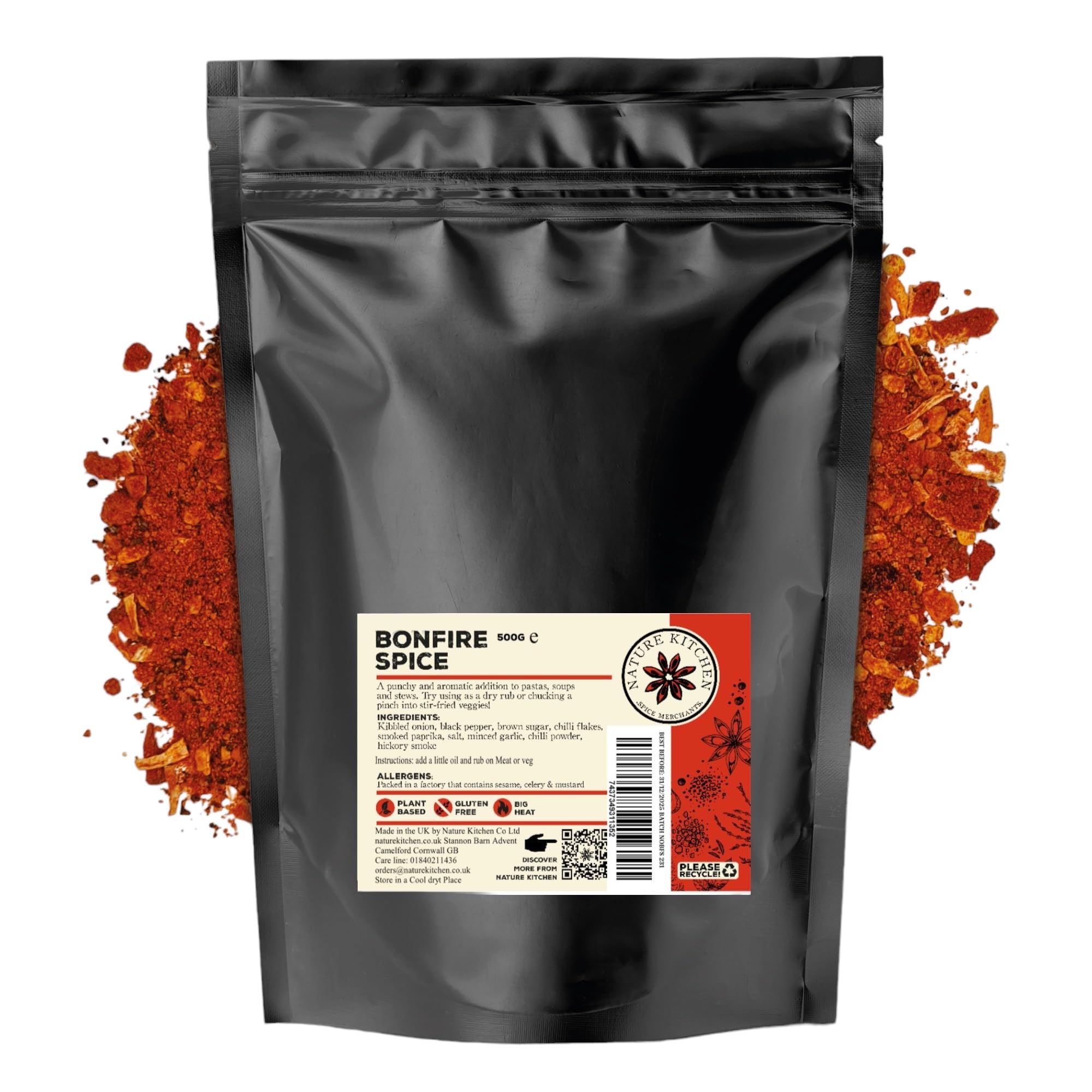 Nature Kitchen Shawarma Seasoning 500g Mild, Premium Middle Eastern Spice Blend, Gluten Free, Vegan Seasoning for Kebabs, Chicken, Wraps, Marinades and Everyday Cooking — view 45