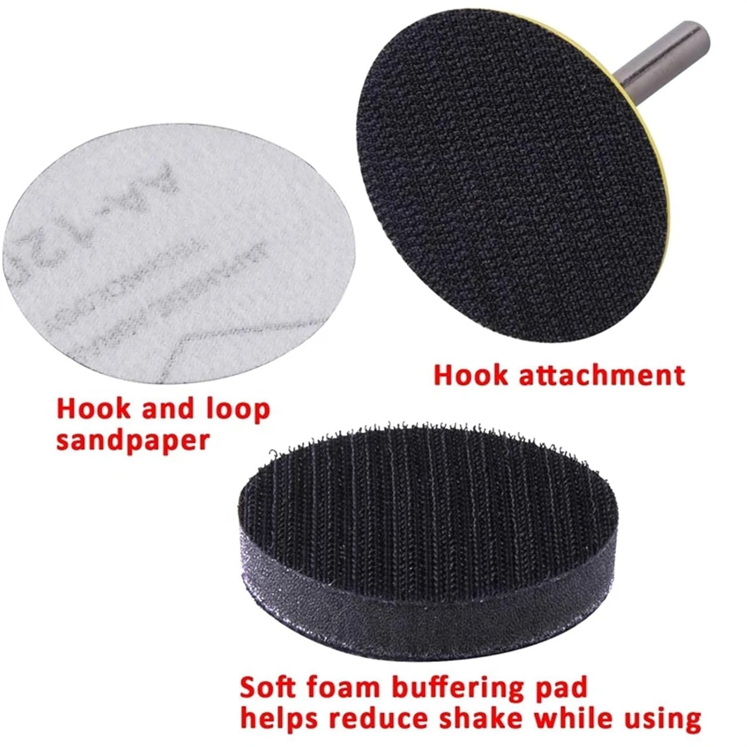 100pcs/set 2 Inch 50mm Sandpaper Sanding Discs Hook Loop 80 to 3000Grit,2 Inch Sanding Pad Foam Interface Pad(240)
