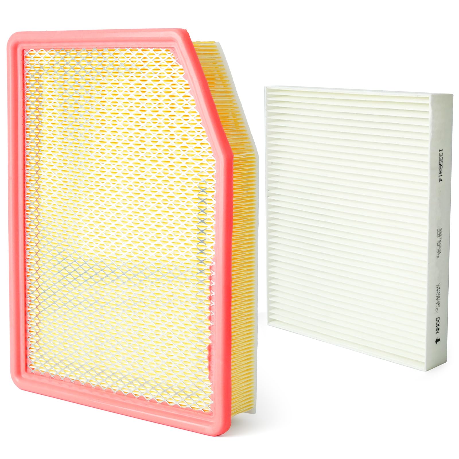 Dusledel 84121219 13508023 Engine and Cabin Air Filter Kit Replacement for Sierra 19-25 for Silverado 1500 2500 20-25 for Tahoe for Yukon for Suburban