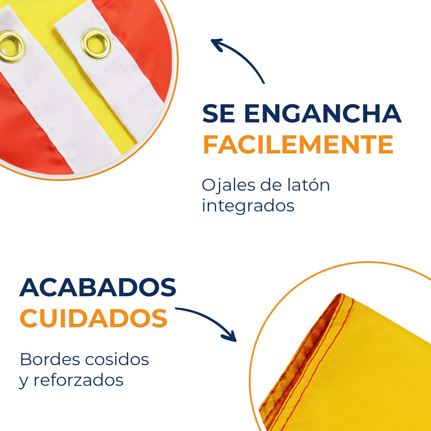 BANDERA de ESPAÑA 90x60cm - BANDERA ESPAÑOLA 60 x 90 cm poliéster ligero - AZ FLAG - 5