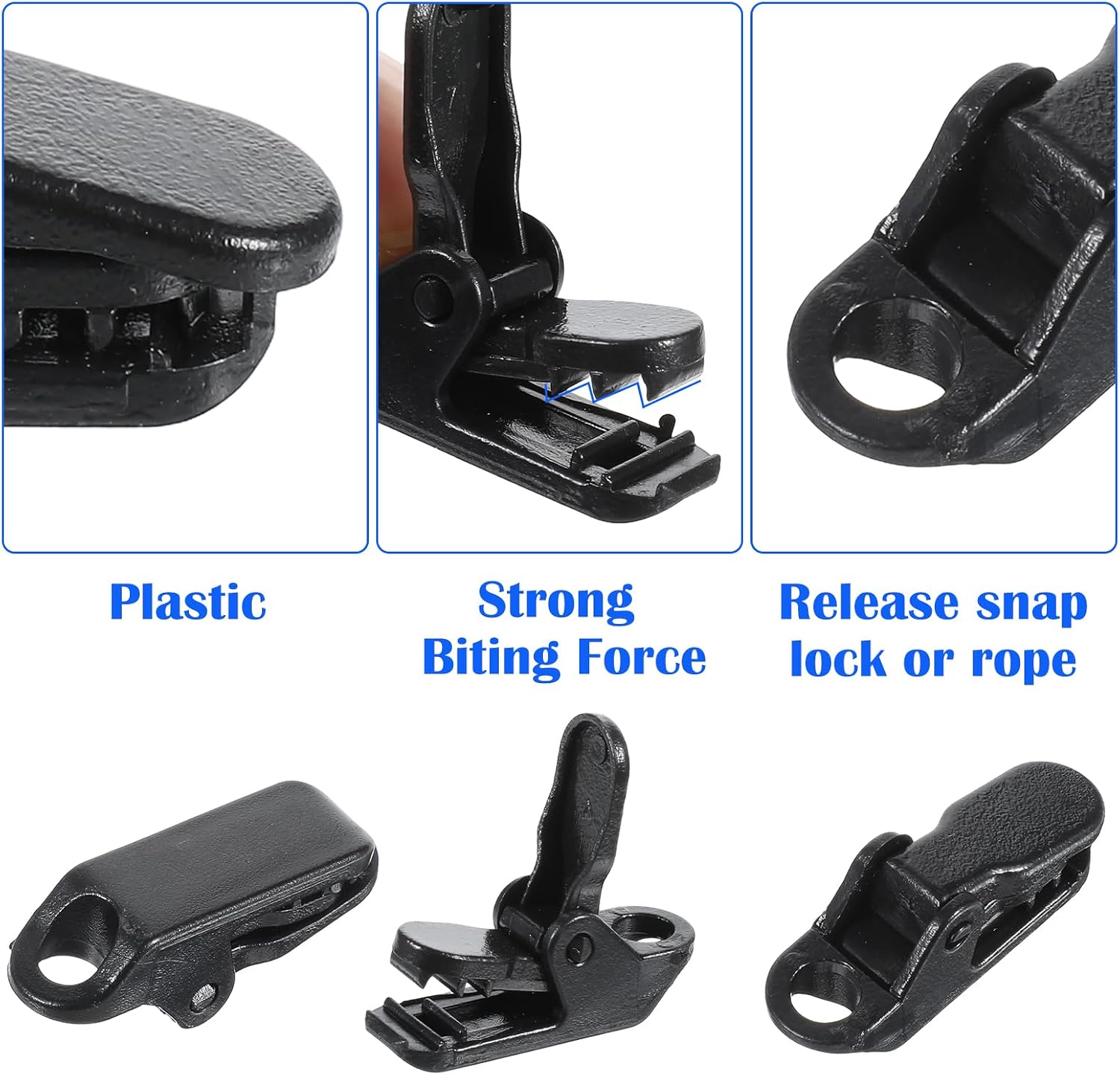 Ouligay 30 PCS Tarp Clips Heavy Duty Lock Grip Reusable Tarp Clamps Shade Cloth Clips for Secures Outdoor Camping, Awnings, Car Covers, Swimming Pool Covers