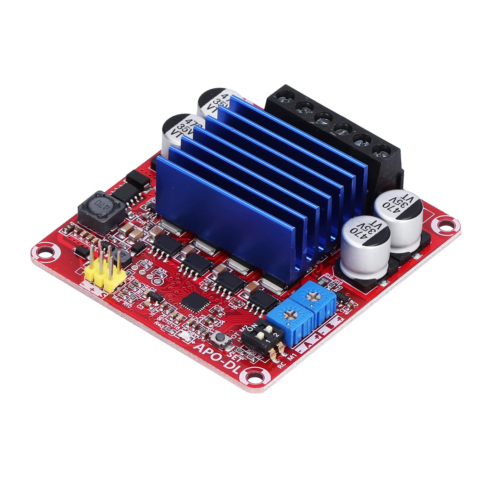 Tablero de Controlador de Motor Controlador de Motor ESC de Doble Canal de Fibra de Vidrio DC 7 V 24 V 10 A por Canal para Control de Velocidad de Cepillado Vehículos con Orugas Coches