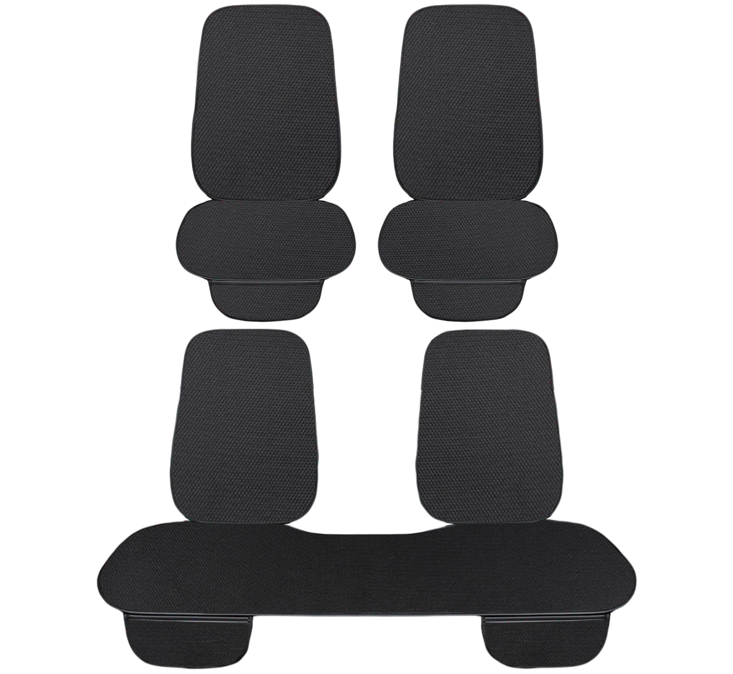 Lupex Coprisedile Seduta 3 pezzi Universale Auto Set Protezione Sedile 2 Anteriore 1 Posteriore Silk Ice Nero 7pz