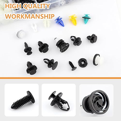 Miniatura 6 de 200 piezas parachoques guardabarros trazador de empuje retenedor remache clips Tesla cuerpo interior y exterior retenedor sujetador clip surtido