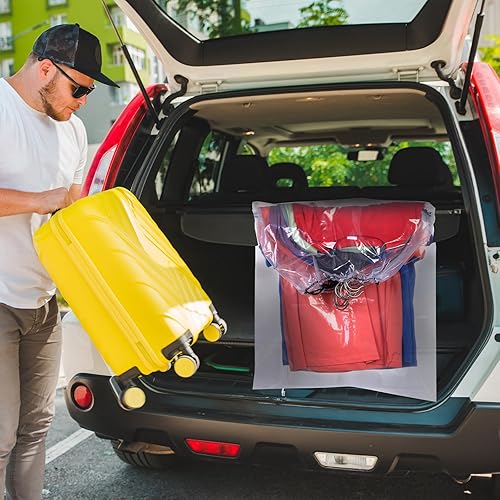 Miniatura 3 de Bolsas de mudanza de ropa de alta resistencia de 24 x 40 pulgadas para transportar ropa de forma segura sin plegarse, resistentes al agua, ideales