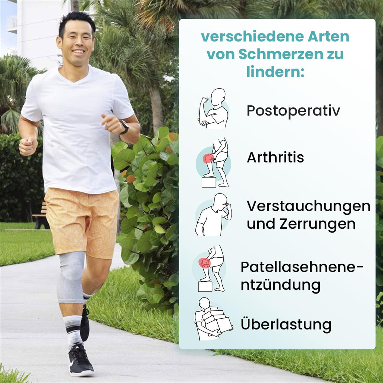 MEIION Relieve - Bambus Knie Kompressions-Bandage Kniestrümpfe Gym Unisex-Sport- und Fitness-Knieorthese Kniebandage Sport-Knieschoner Atmungsaktiv und Bequem für Damen und Herren Beige XL