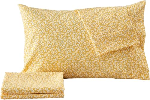 Miniatura 6 de Great Bay Home Juego de sábanas de microfibra ultrasuave con estampado floral de 4 piezas, sin arrugas, cómodas, para todas las estaciones (King,