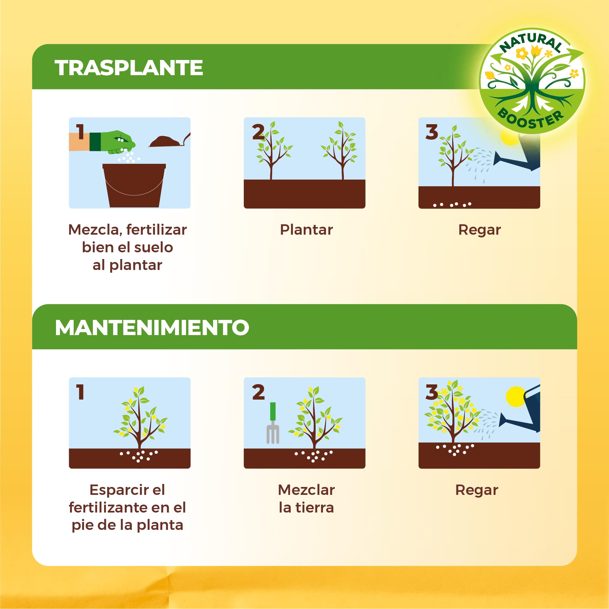 Fertilizante cítricos, ingredientes 100% orgánicos con estimulador radicular para una mejora de la cosecha