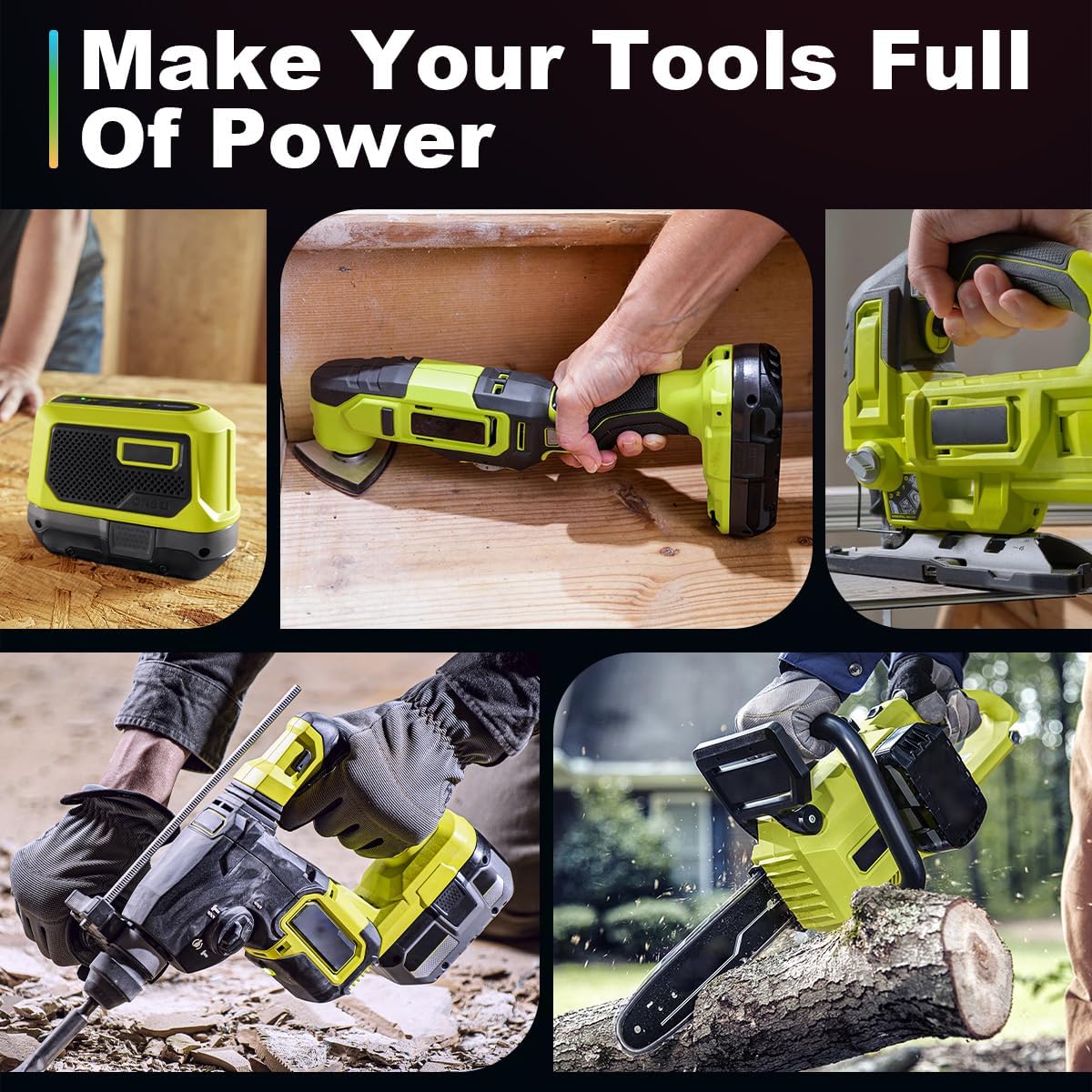LUMSING 2Pack P108 8.0Ah 18V Replacement for Ryobi 18V Battery Compatible with Ryobi Battery 18V P102 P103 P104 P105 P107 RB18L50 Cordless Power Tools with LED Indicator