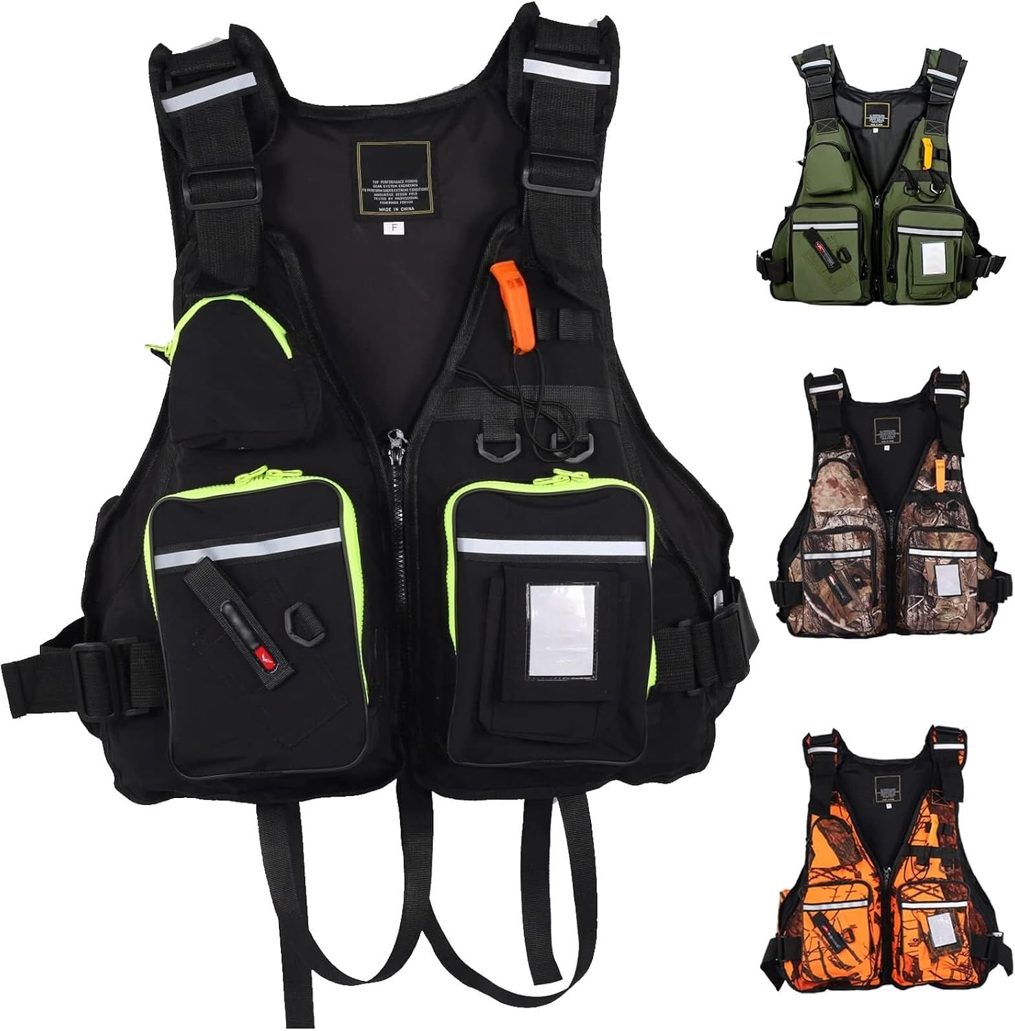 Fly Fishing Vest Adjustable Ergonomic Straps Breathable Oxford for Freshwater Anglers Kayaking River Fishing