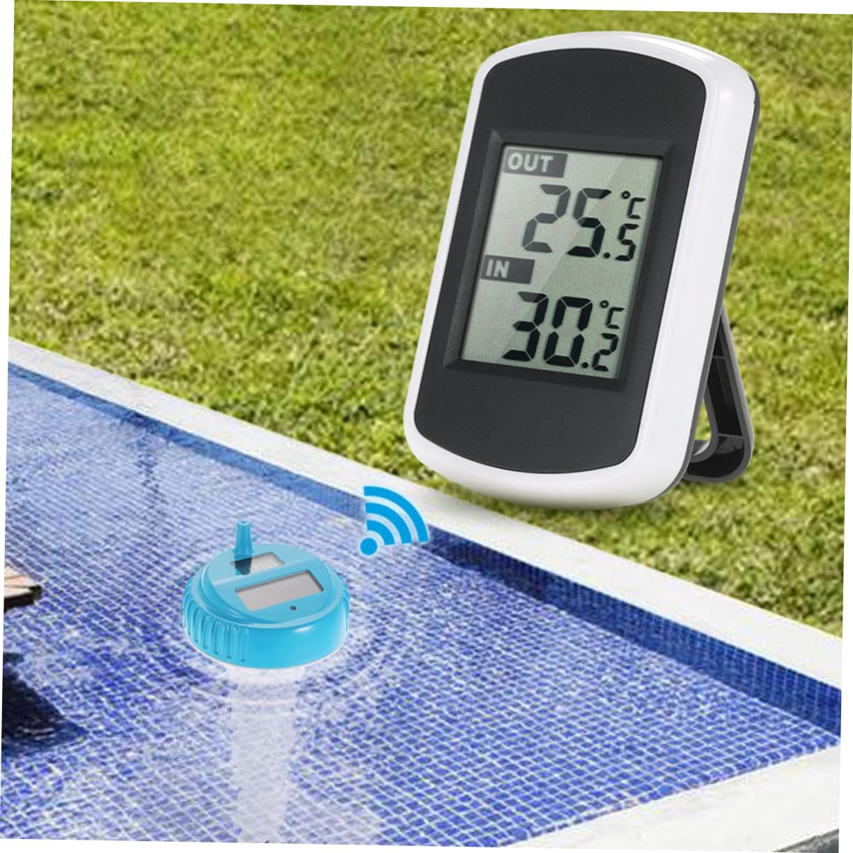 Termometro Galleggiante per Piscina Wireless Resistente all con Display Temperatura e Adatto per Piscine e Spa