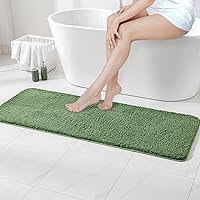 Vista 37 de MIULEE Alfombras de baño naranjas en forma de U, de microfibra suave y absorbente, antideslizantes, de secado rápido, esponjosas, para base