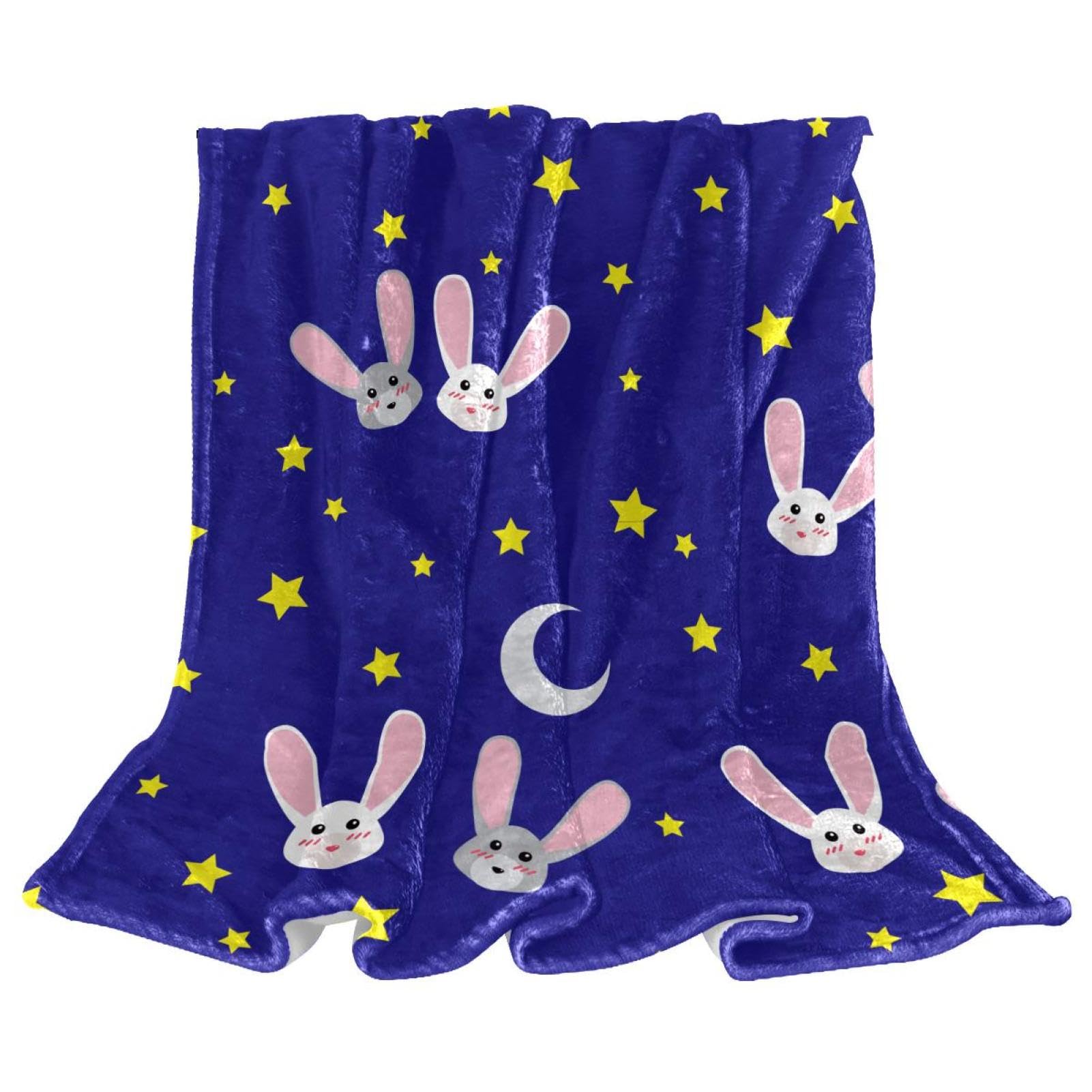Couverture polaire lapin 150x200cm jeté de canapé et lit doux