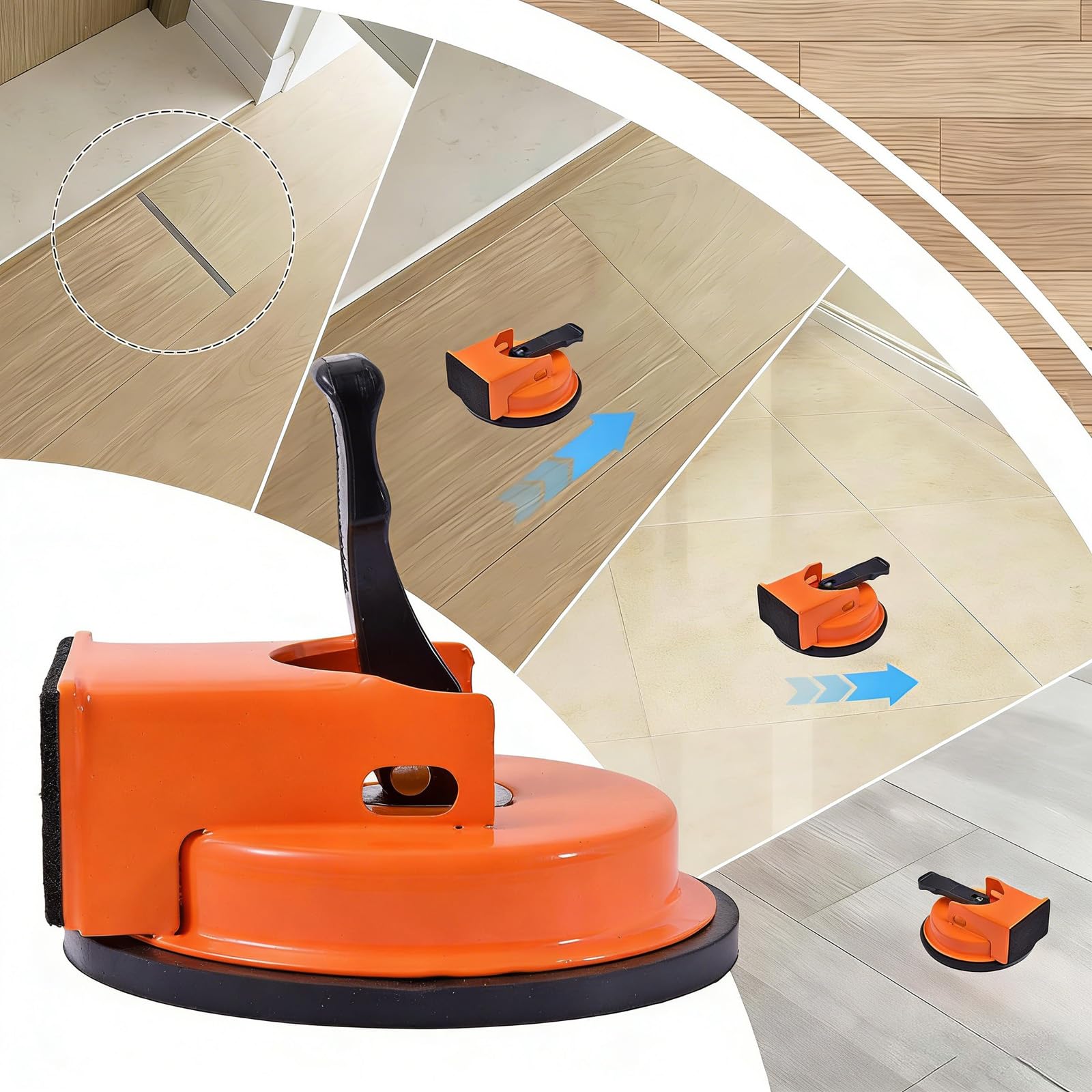 Outil de Réparation de Sol,Outil de Pose de Sol Stratifié,Outils Pour Pose Parquet Flottant,Outils de Préhension pour Planchers en Bois,pour Parquet Carrelage Salle de Bain Salon Chambre - 5