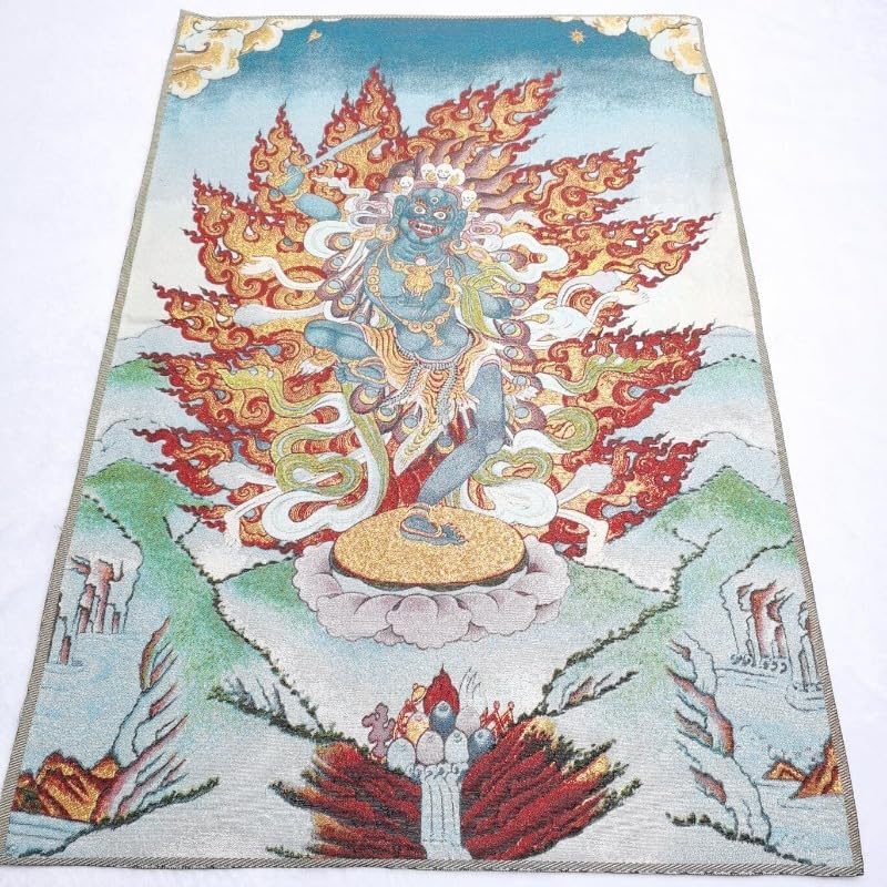 Miniatura 7 de Fengshui - Tapiz de seda para colgar en la pared, diseño tibetano Thangka, Vajrayogini, Vajravarahi, Tangka, yoga, budista, para colgar en la pared,