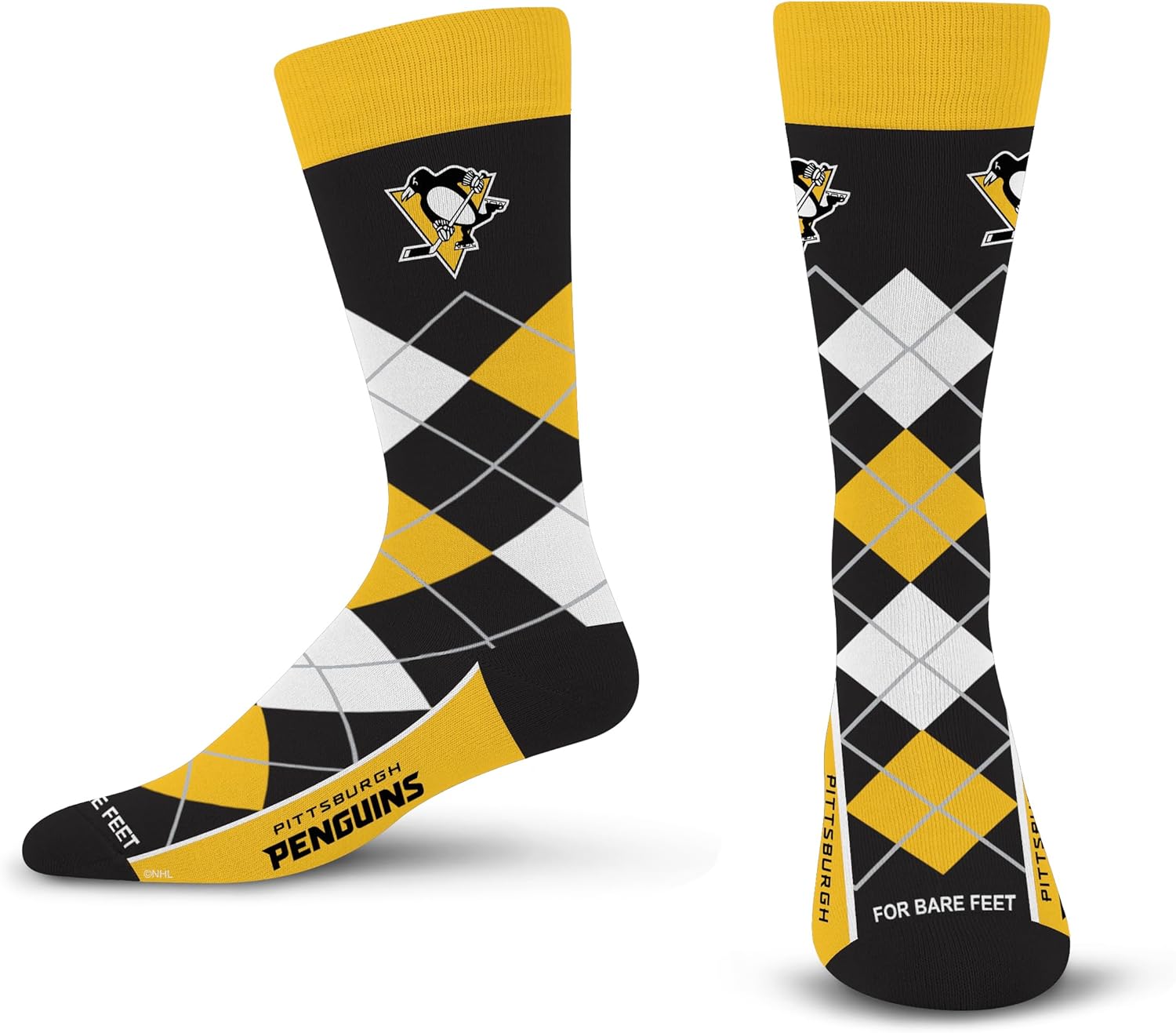 For Bare Feet NHL Unisex Argyle Remix Dress Sock