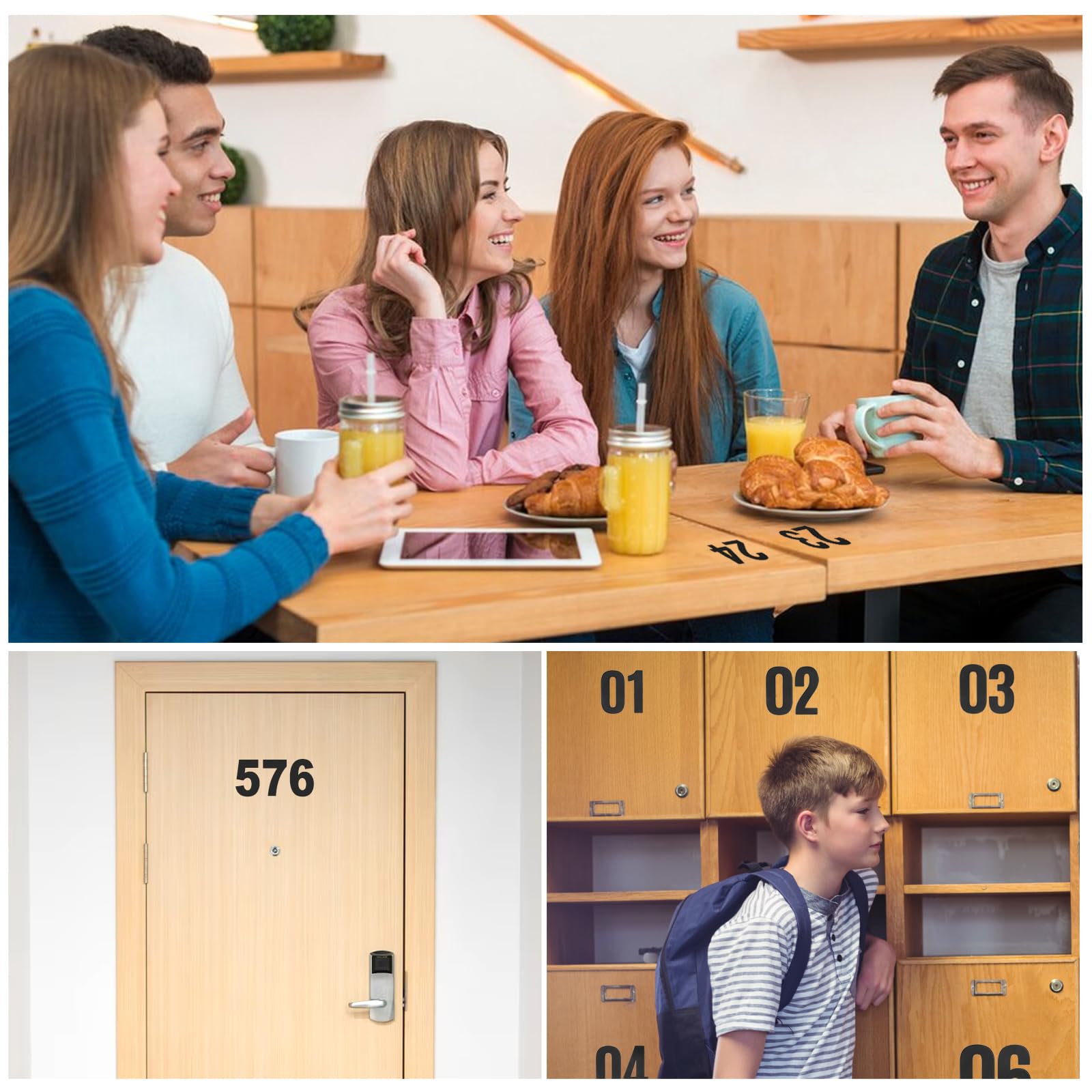 LIQWEI Hausnummern Aufkleber 10cm - Wasserdichte Vinyl Zahlen 0-9 Weiß