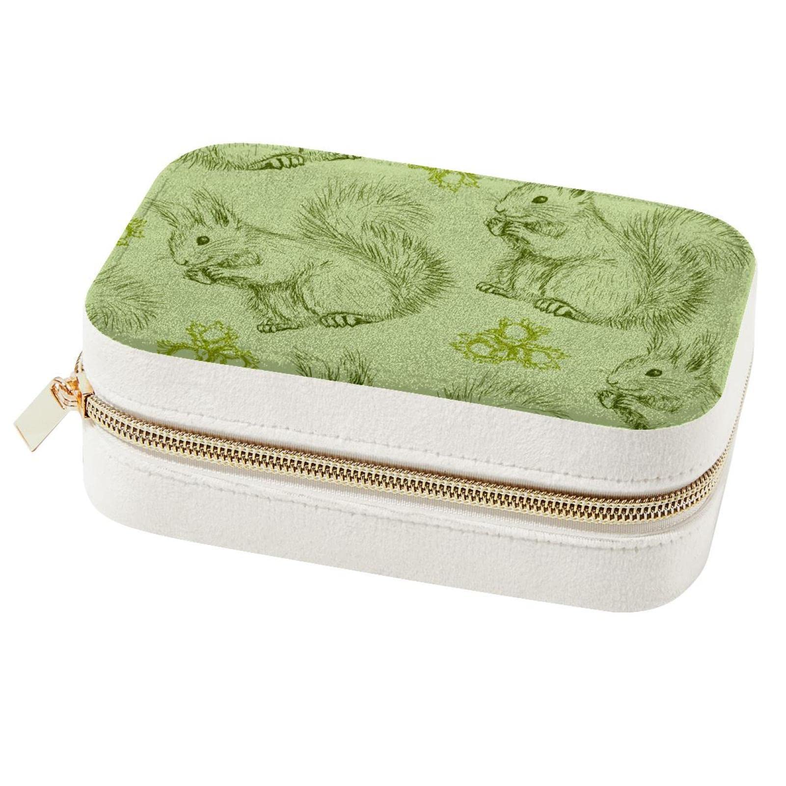 Boîte à bijoux portable écureuil pour femme et fille