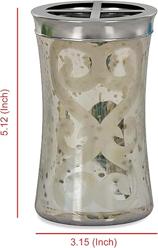 Miniatura 4 de nu steel Vidrio de mercurio MG4H, cepillo de dientes eléctrico giratorio, maquinillas de afeitar, almacenamiento de brochas de maquillaje, colección