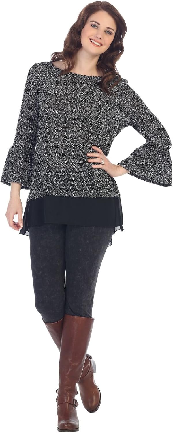 Jess & Jane Women's Mineral Washed Cotton Legging Pants (Medium, Black) - Image 2