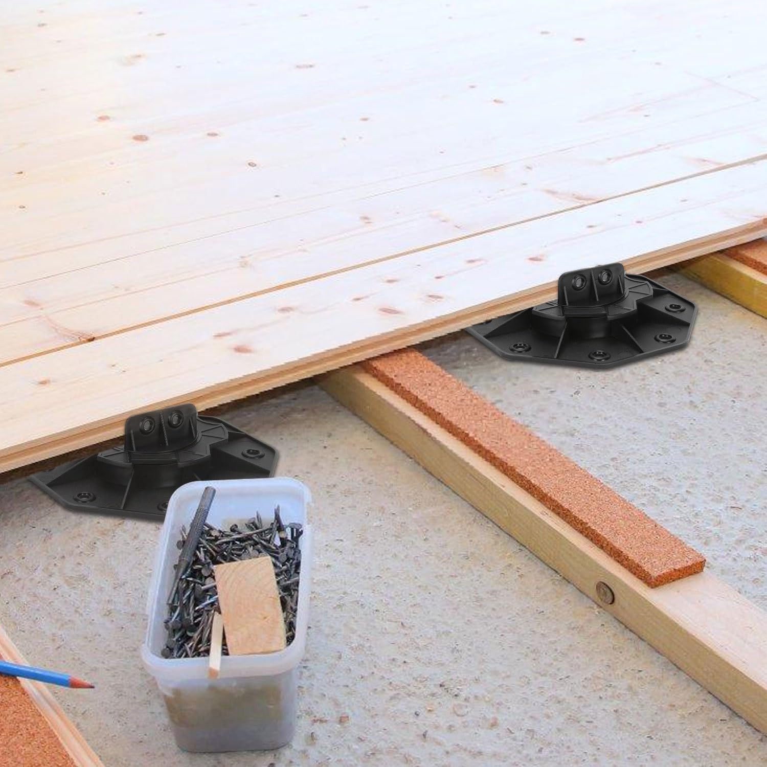 30x Plots terrasse réglable, hauteur de 18 à 30 mm