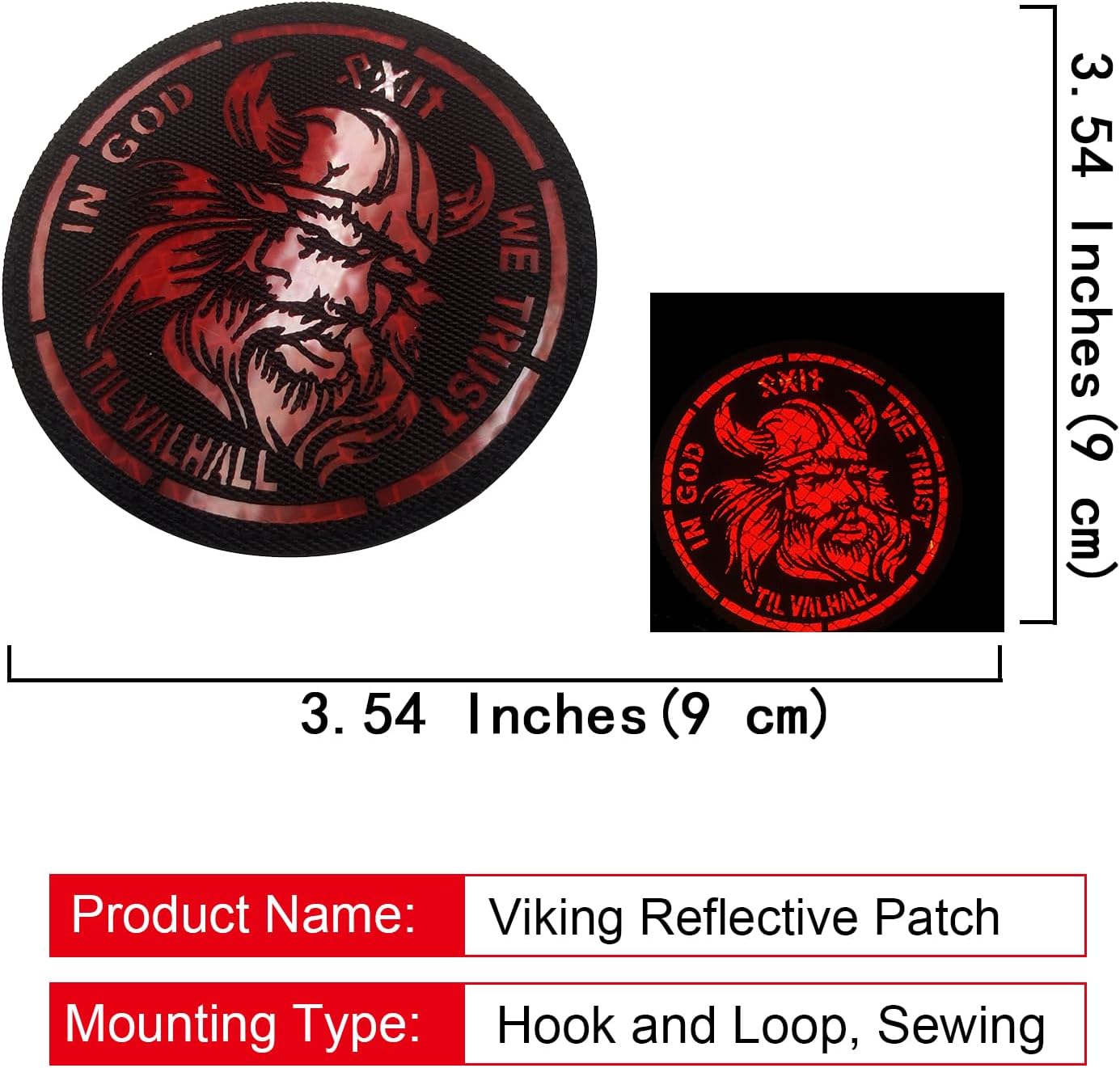 18PCS Viking Patches Vegvisir Aegishjalmur Valknut Wolf Raven Helm of Awe Embroidered Morale Patch IR Infrared Reflective PVC Laser Cut Patches