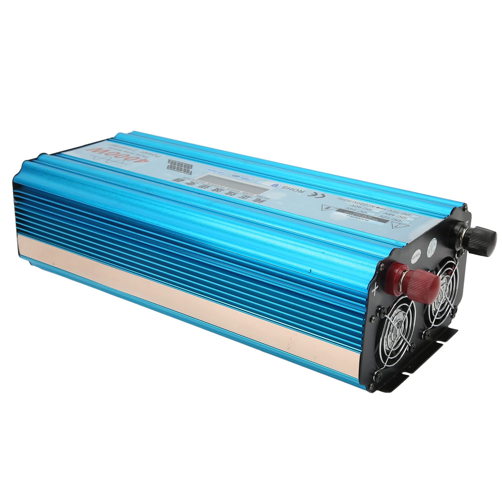 Adium Pure Sine Wave Power Inverter, High Conversion Power Pure Copper Transformer 4000W Power Inverter for Field Work for Vehicles
