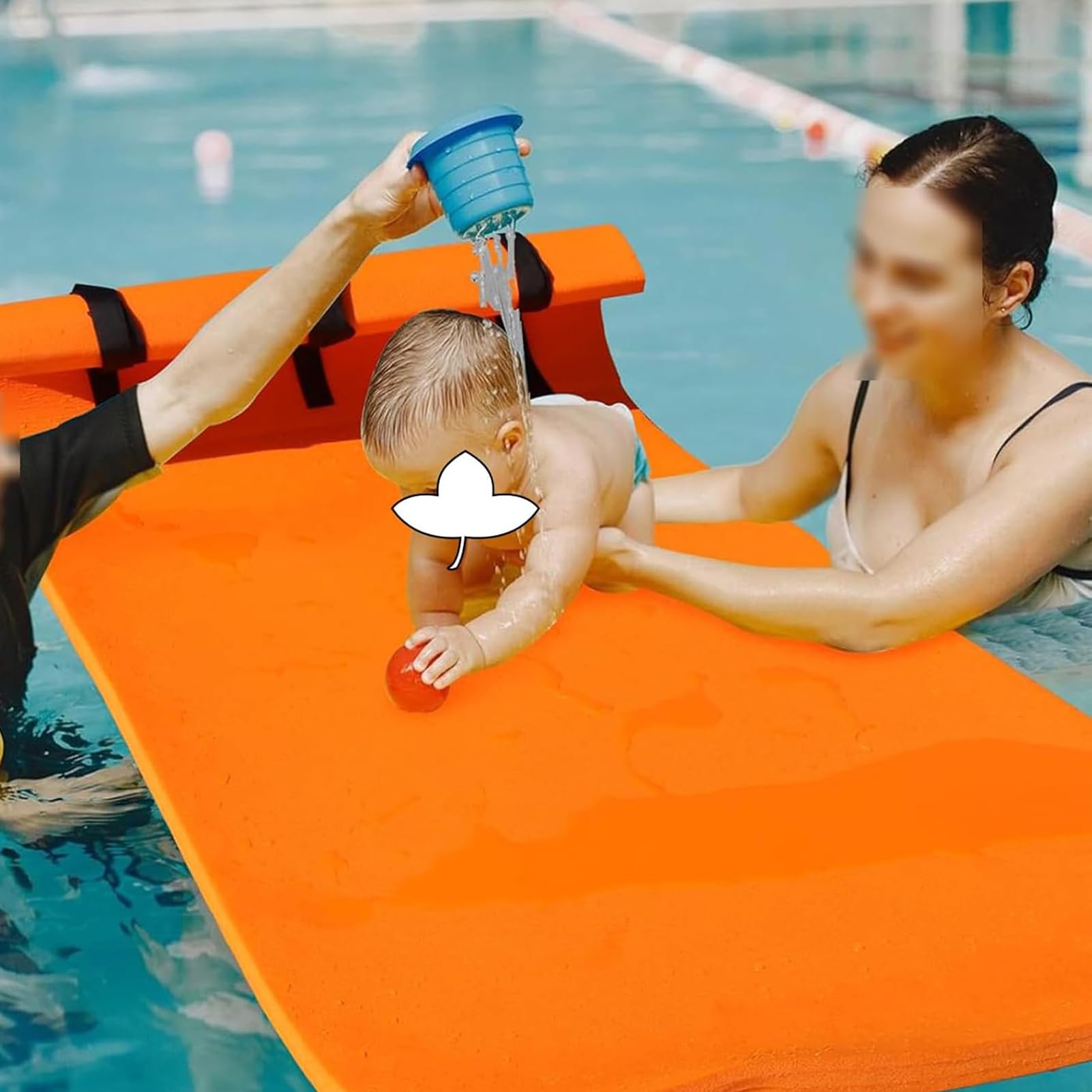 Mata pływająca, podkładka pod wodę nad jezioro, ocean, basen, 3-warstwowa, odporna na rozdarcie pianka XPE, idealna dla 1-8 dorosłych, idealna do pływania łodzią, zabawy na plaży i relaksu na świeżym