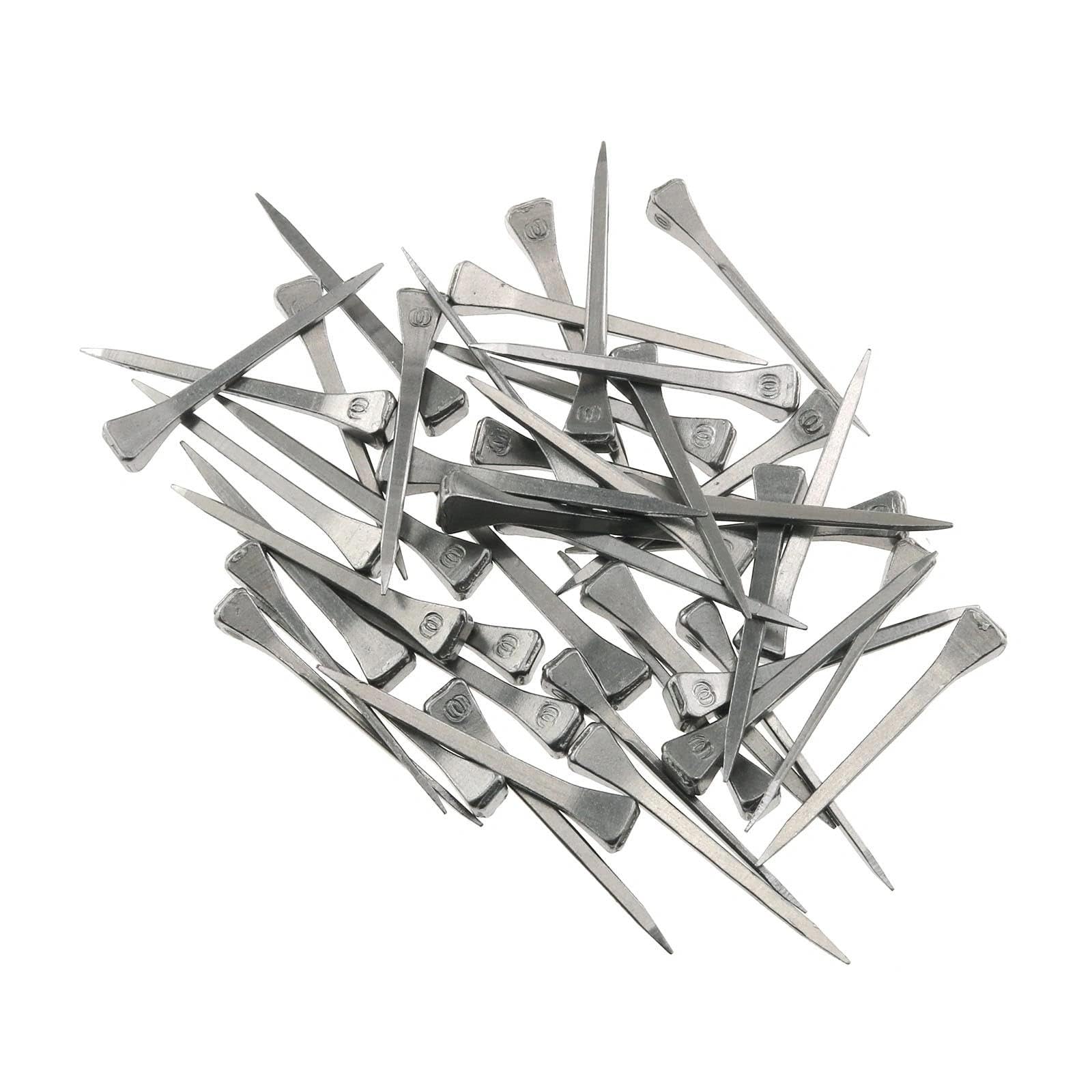 40 Piezas Clavos para Herraduras 54mm - Acero al Carbono Antioxidente - Clavos Estables para Caballos - Reparación de Herraduras/Pezuñas - Plateado
