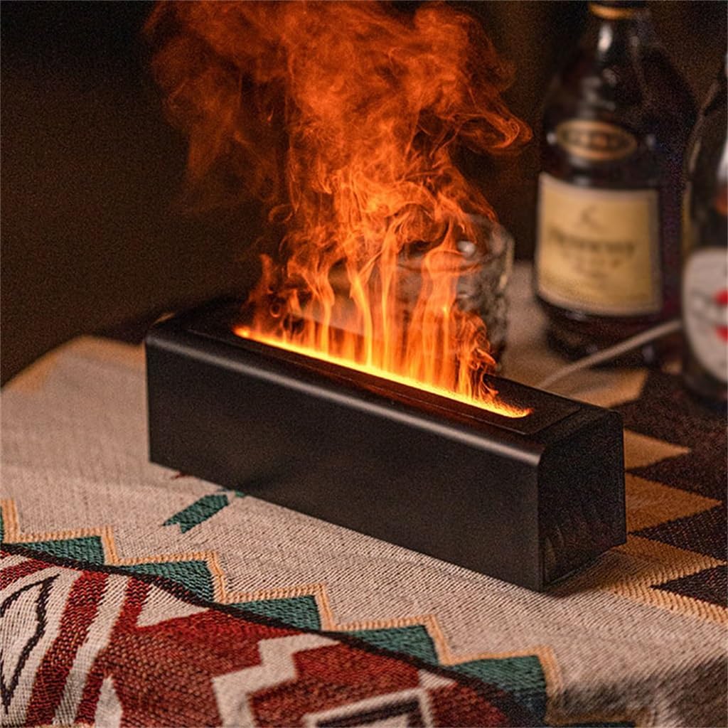 Flame Aromatherapy Diffuser Household Seven Colours Incense Ambient Light Humidifier