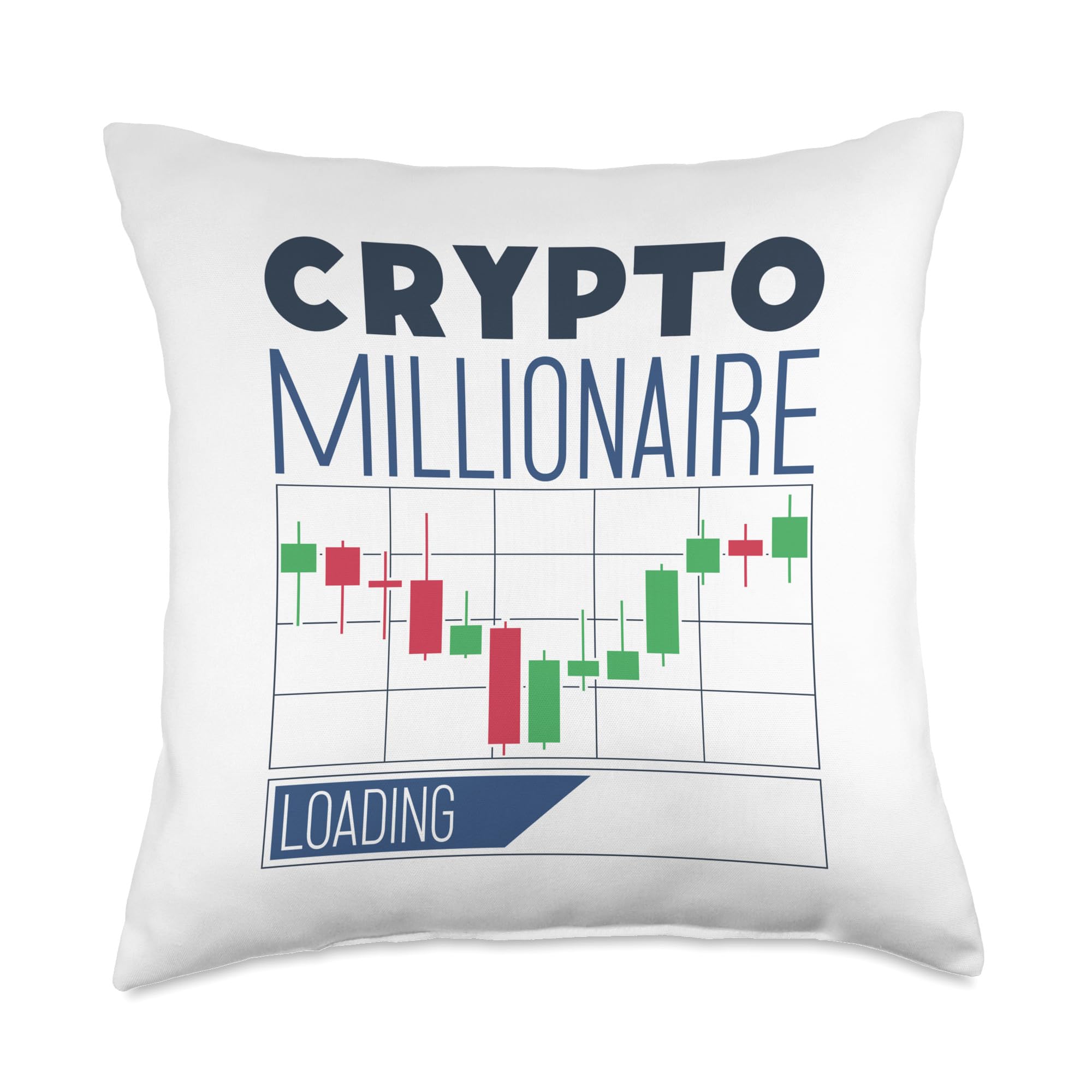 Amazon.com: Crypto Millionaire Loading Cryptocurrency Trading Fan Trader  Throw Pillow : Home & Kitchen