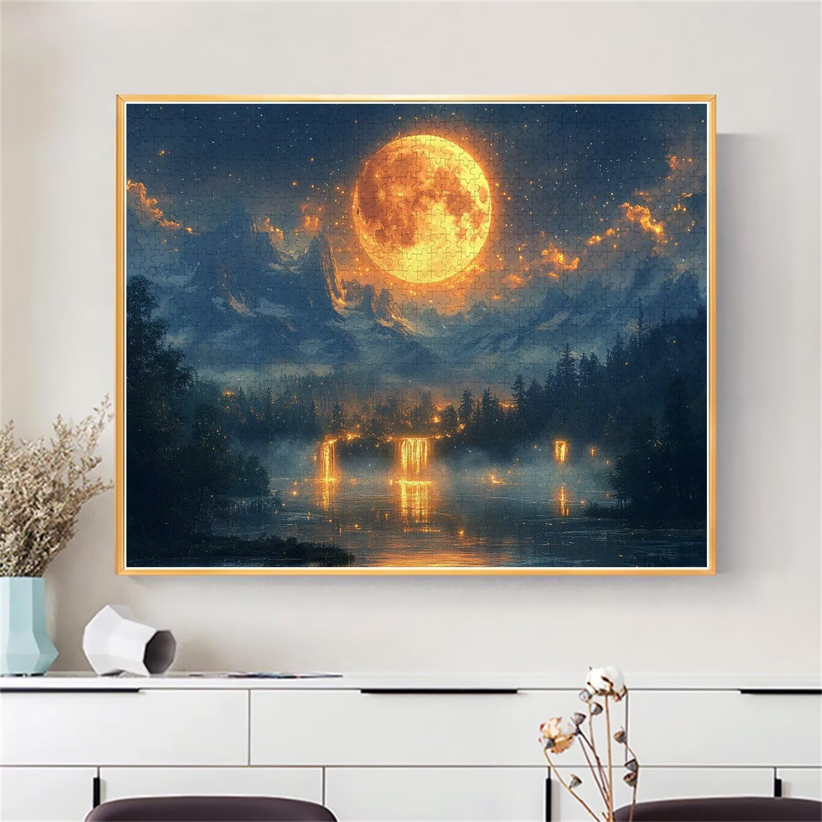 Puzzle Erwachsene 2000 Teile Mond Sternenhimmel Educa Jigsaw für Kinder ab 8 Jahren Mädchen Jungen, Erwachsene Impossible Klassische Puzzles Schwer, Anspruchsvoll Spielspaß, Geschenke 70x99cm t-996