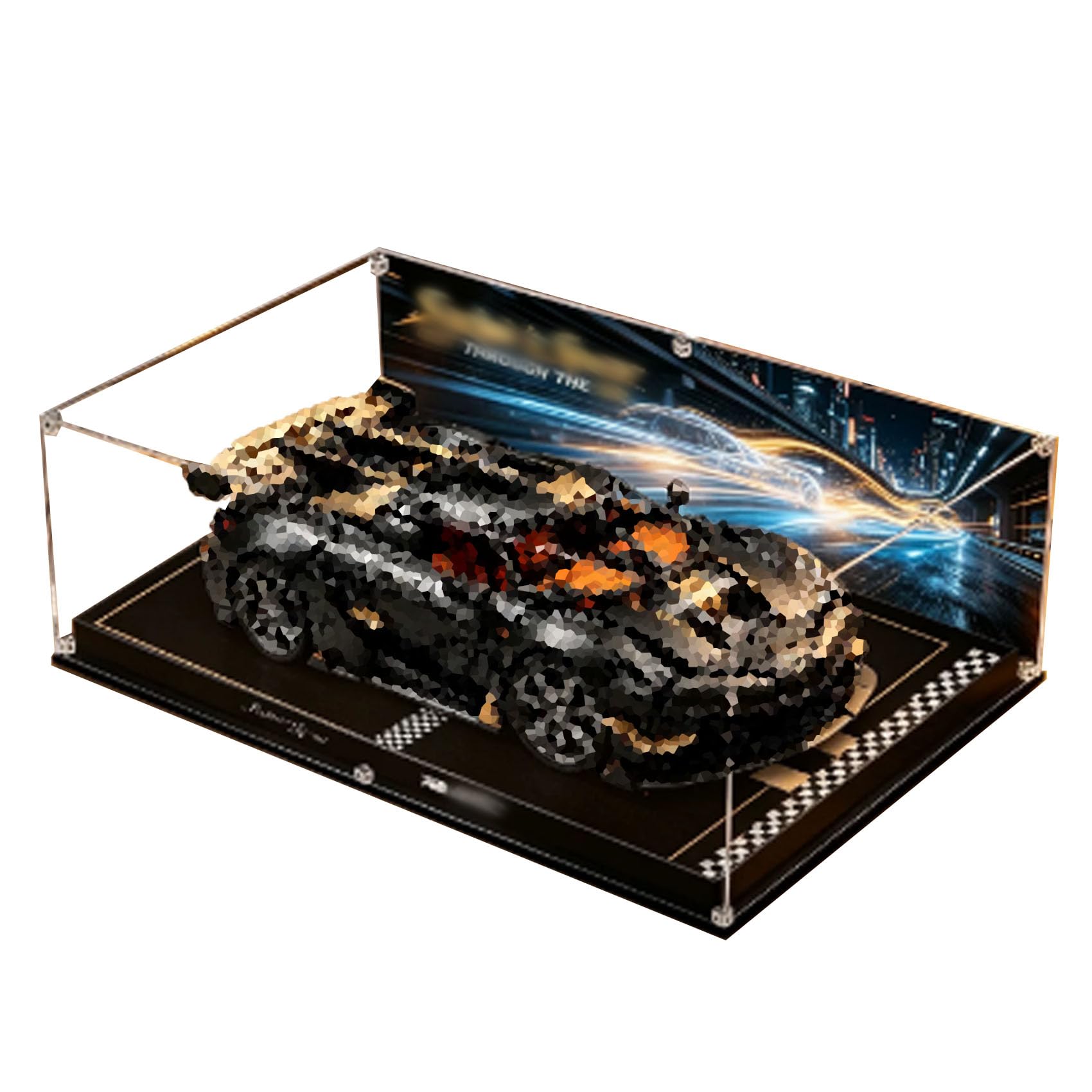 Dustproof acrylic Display Case for Le-go 42232 Model (Background3mmA)