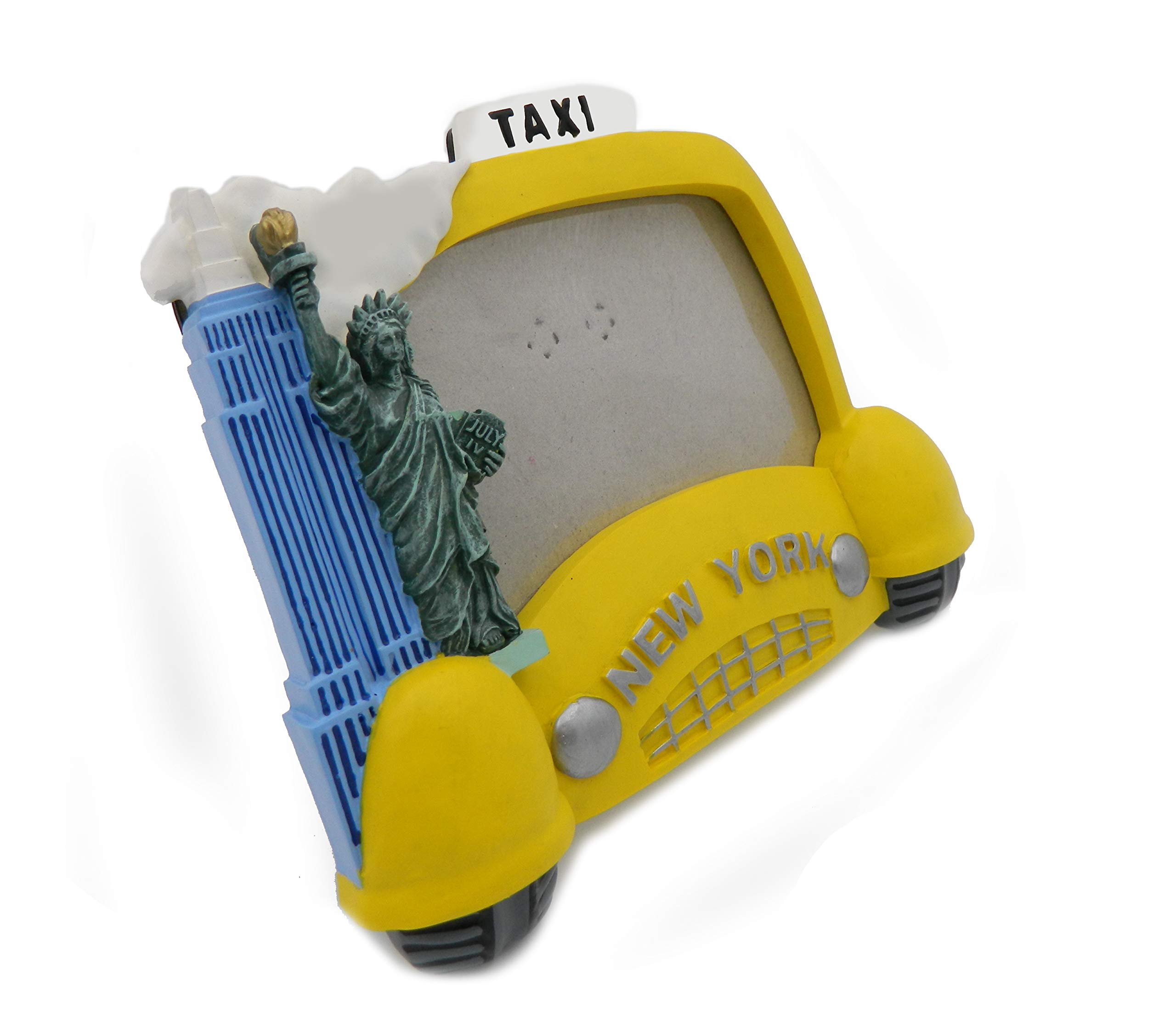 NY タクシー 印刷物 ホワイトフレーム付き Amazon.co.jp: 写真フレーム