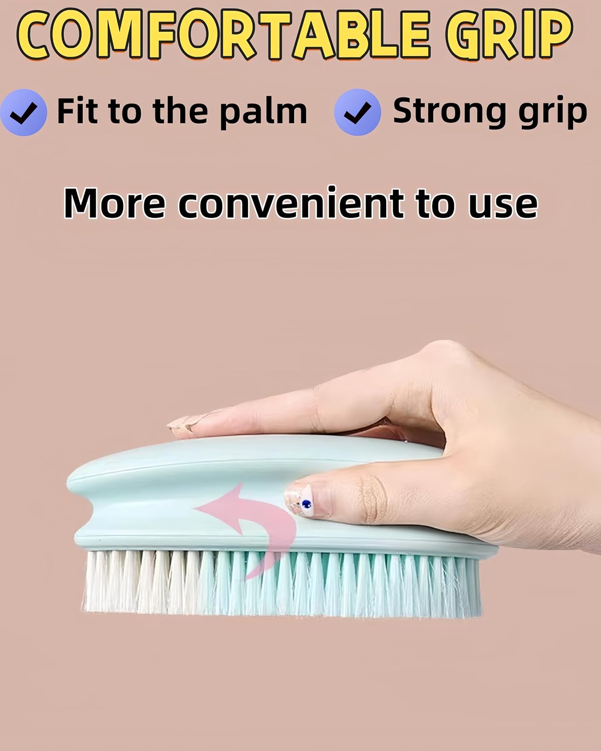 2 Pack Soft Bristle Cleaning Scrub Brush Laundry Brush Scrubber Brush image 4
