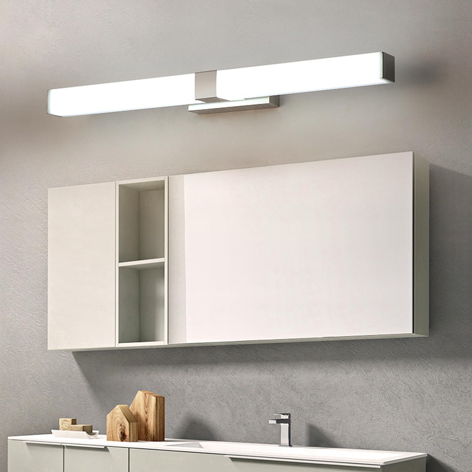 LED espejo baño apliques de pared en acero inoxidable de alta calidad y diseño minimalista 8