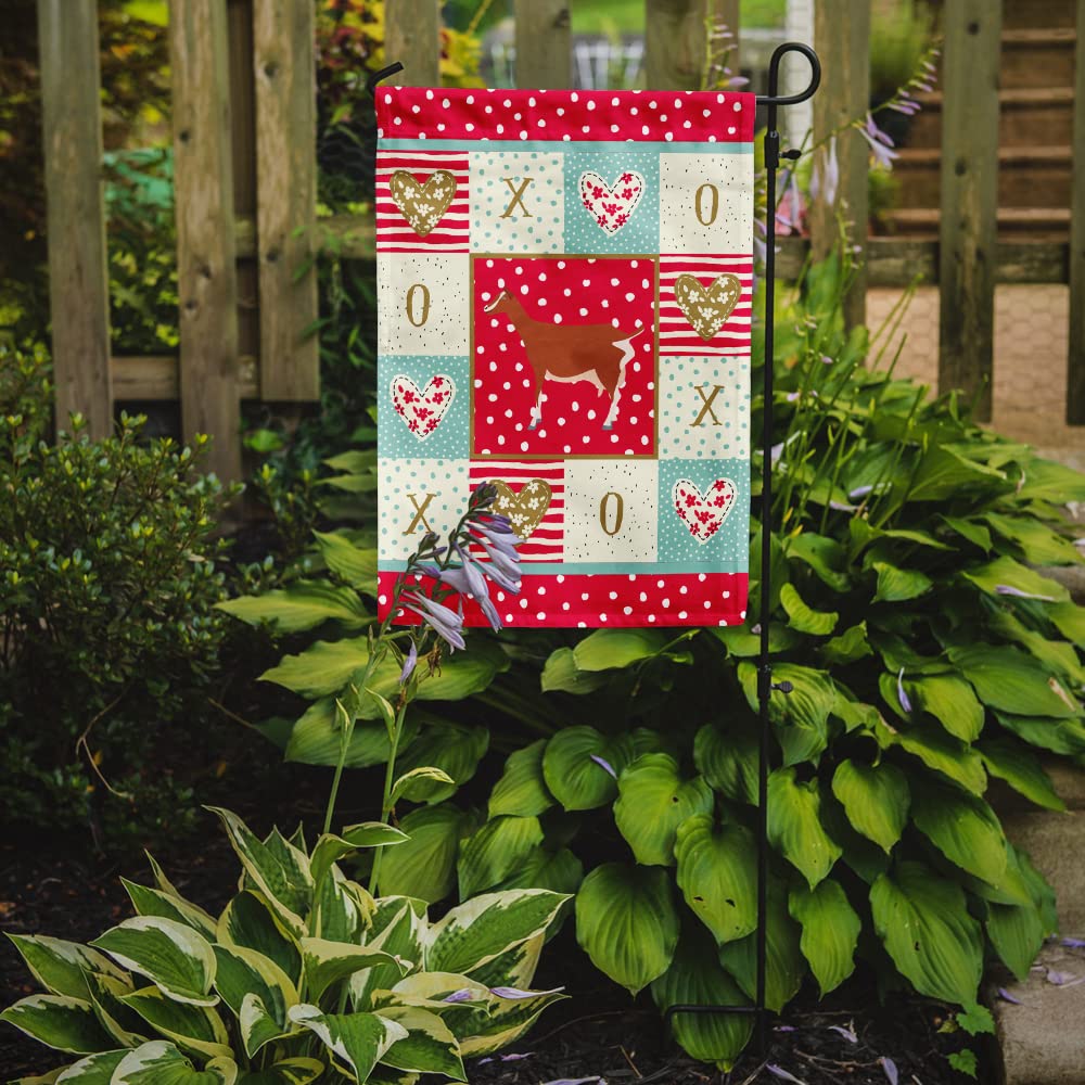 Caroline's Treasures CK5308GF Toggenburger Goat Love Flag Garden Size, Small, multicolor