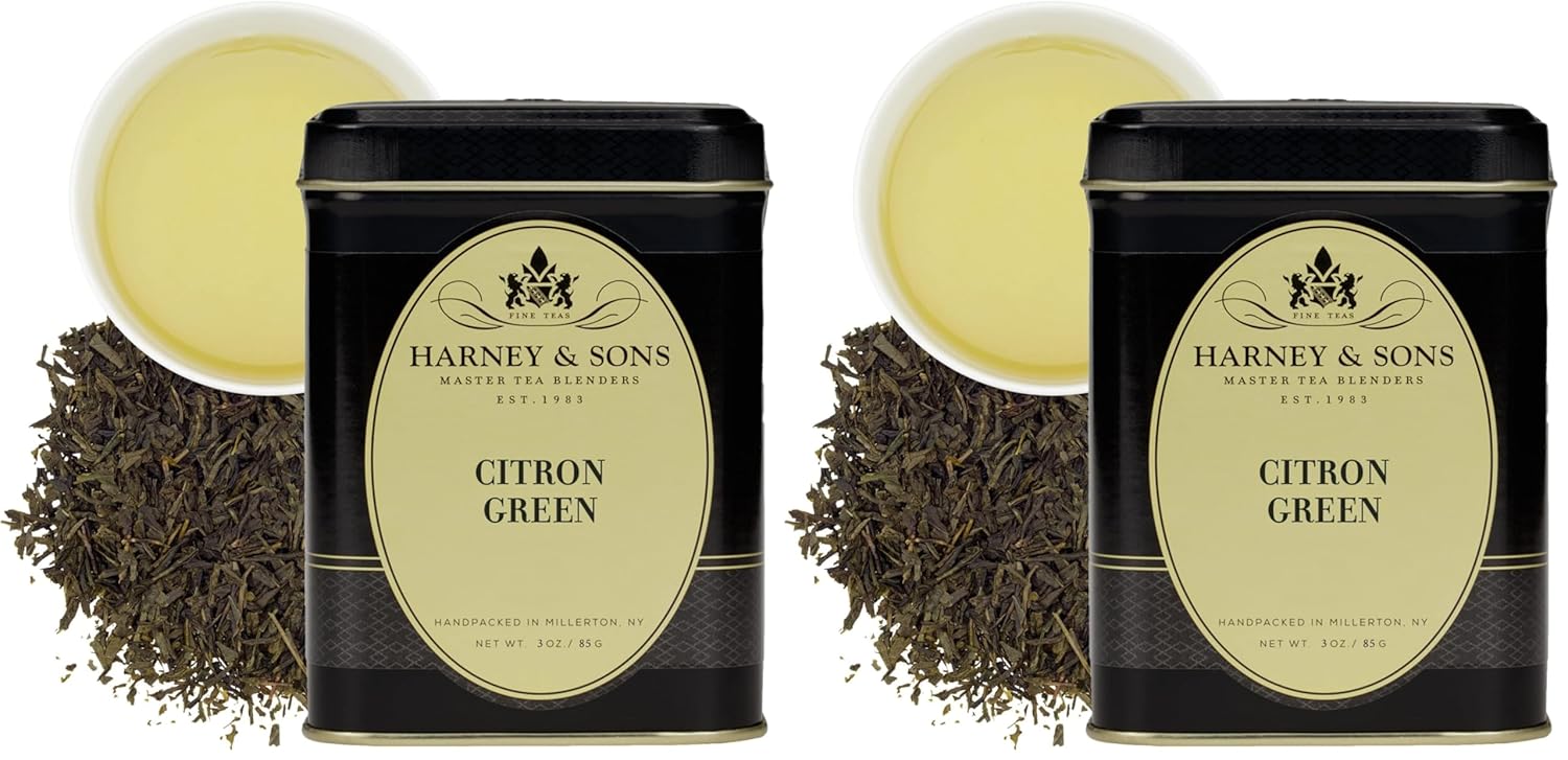 Harney and Sons Citron Green loose tea 3 oz tea tin (Pack of 2)