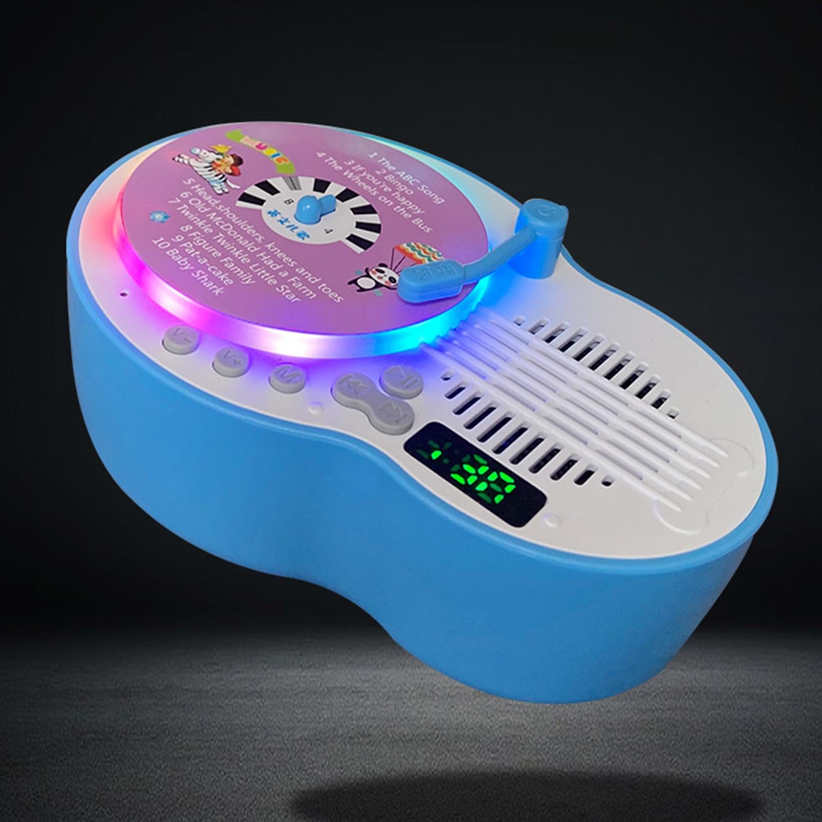 Tocadiscos De - Reproductor Cuentos Musicales para Niños Pequeños,Historias Canciones Fonógrafo - Sensorial con 84 Tarjetas para Educación Infantil Temprana.