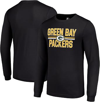 STARTER Mens NFL Team Mesh Print Graphic Long Sleeve T-Shirt