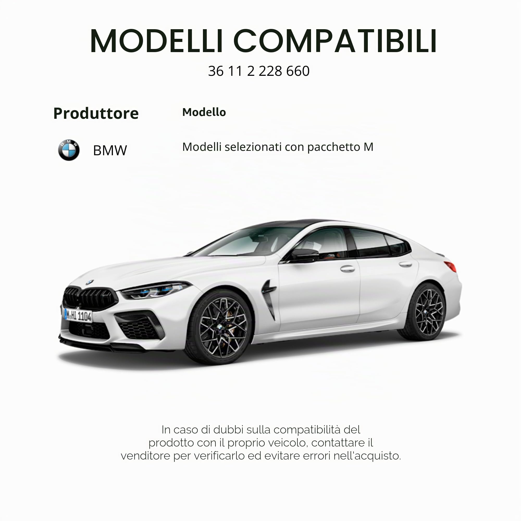 BMW Stemma Originale Serie M 36112228660 Multicolore