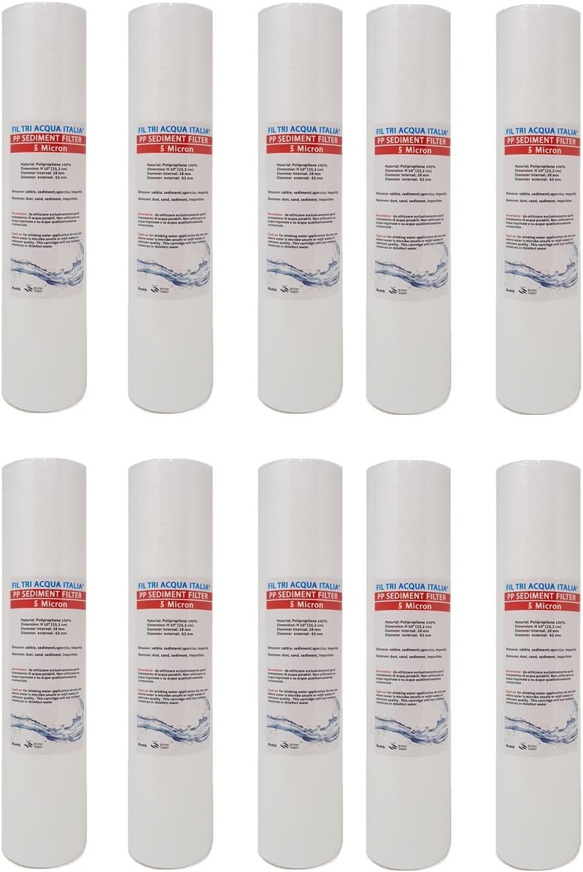 Filtri Acqua Italia8054134630390 Filter Cartridge 10 Inch Micron 5, Polypropylene